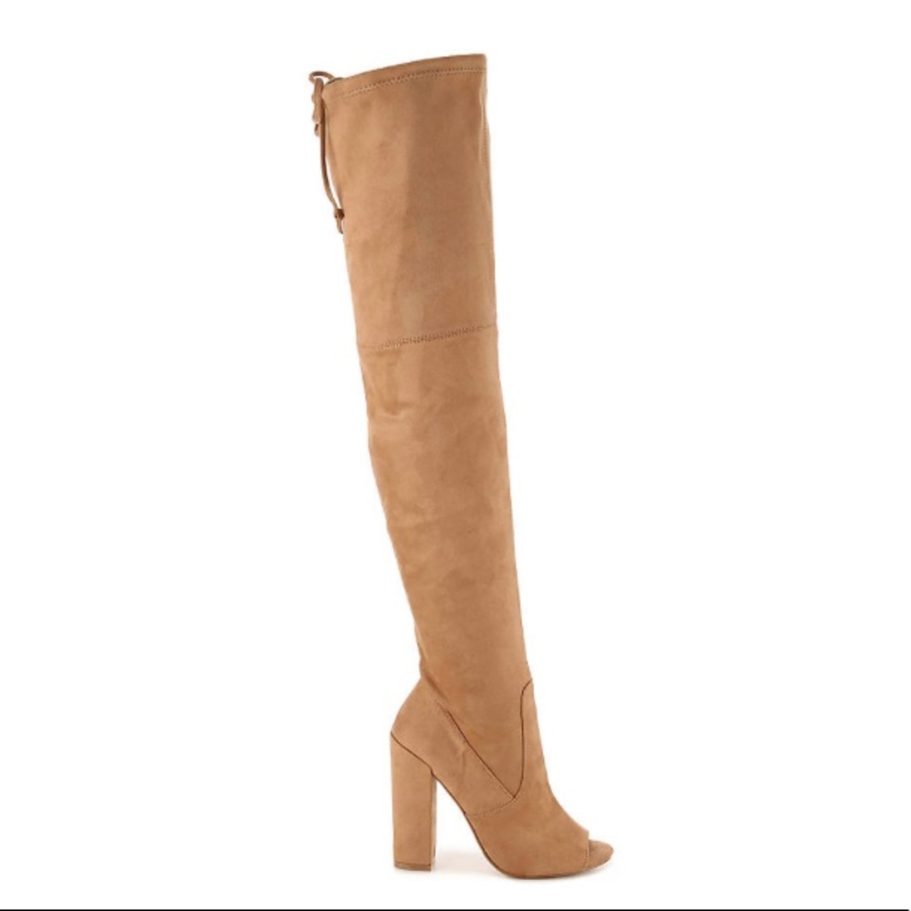 Over The Knee Peep Toe Boots